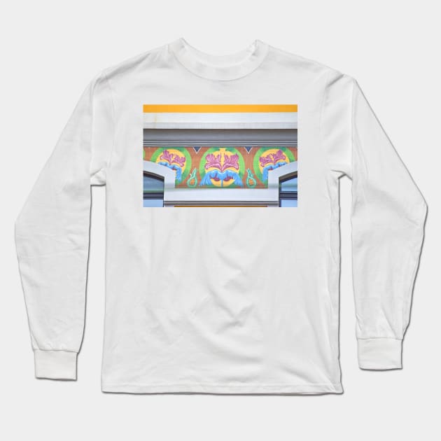 art nouveau tiles. lisbon.Portugal Long Sleeve T-Shirt by terezadelpilar